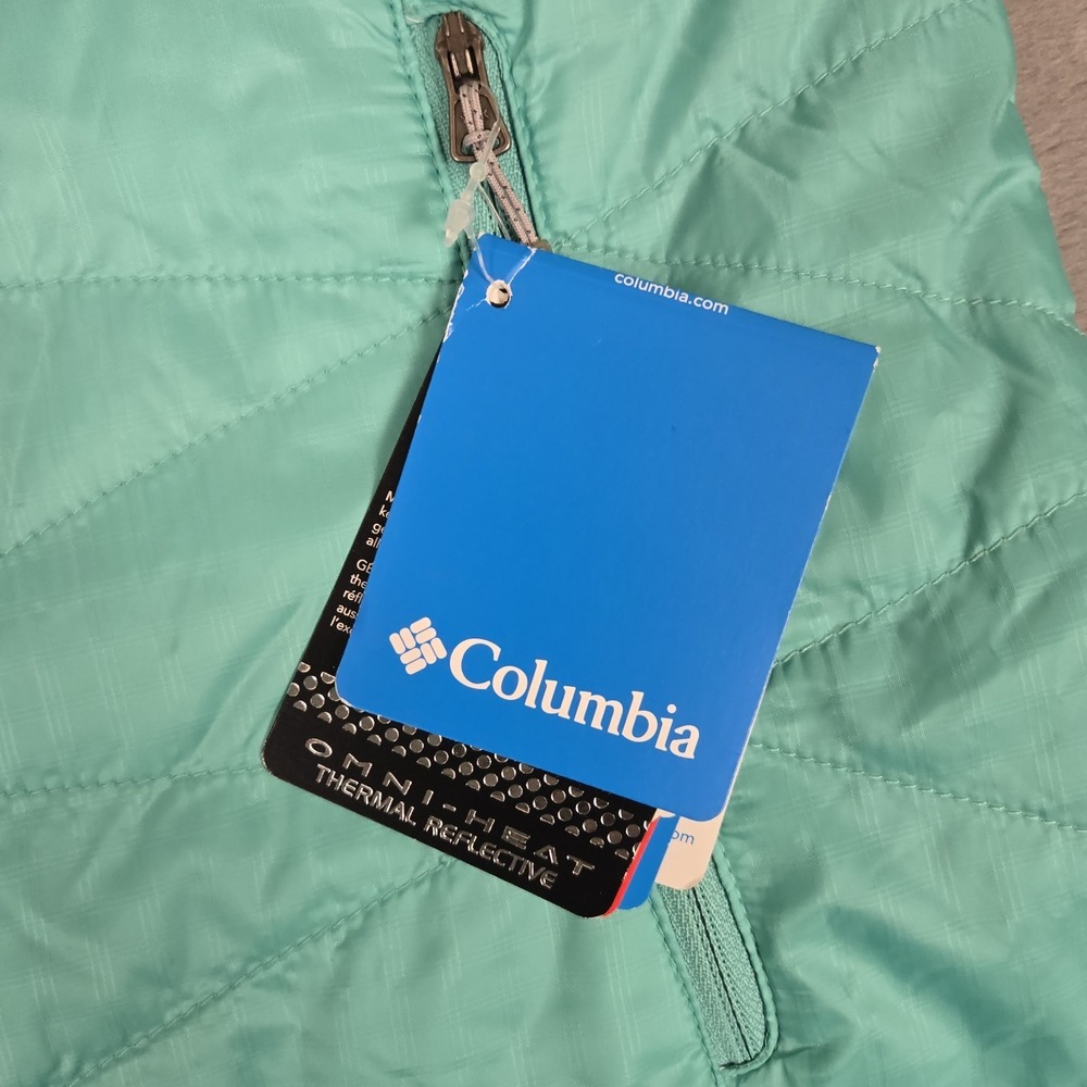 Columbia Puffer Vest Womens XL Omni-Heat Mighty Lite III Full Zip Green NWT - Picture 5 of 11